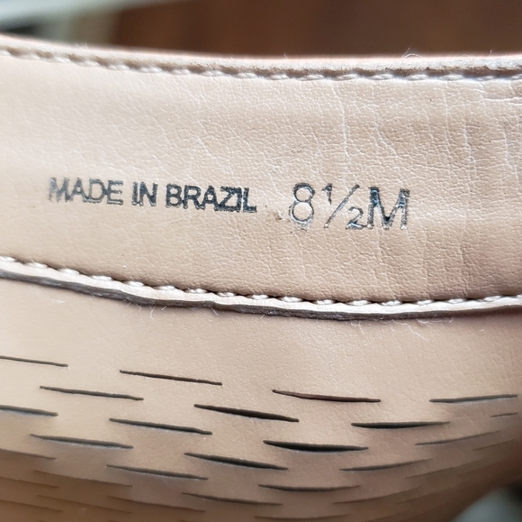 VINCE CAMUTO Shoes Heels Slingback Open Toe Brown Leather Size 8.5M - Picture 6 of 16